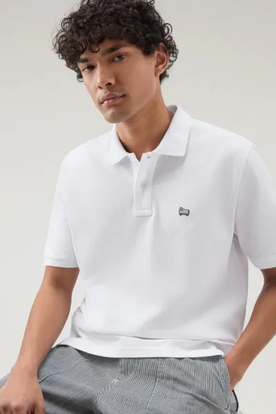 Polokošeľa Woolrich Classic American Polo Bright White