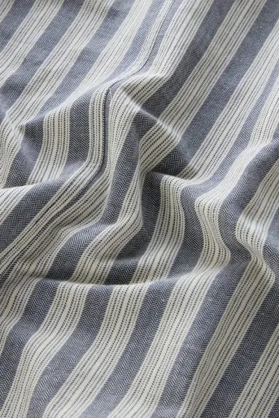 Sako Woolrich Marine Over Shirt Melton Blue Stripe