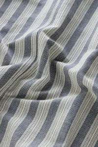 Sako Woolrich Marine Over Shirt Melton Blue Stripe