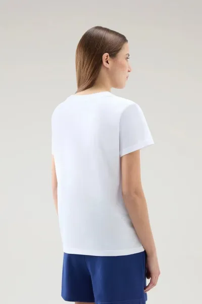 Tričko Woolrich Logo T-Shirt Bright White