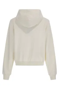 Mikina Woolrich Cotton Fleece Logo Hoodie Plaster White