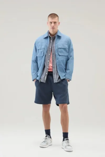 Košeľa Woolrich Light Check Shirt Micro Check Blue