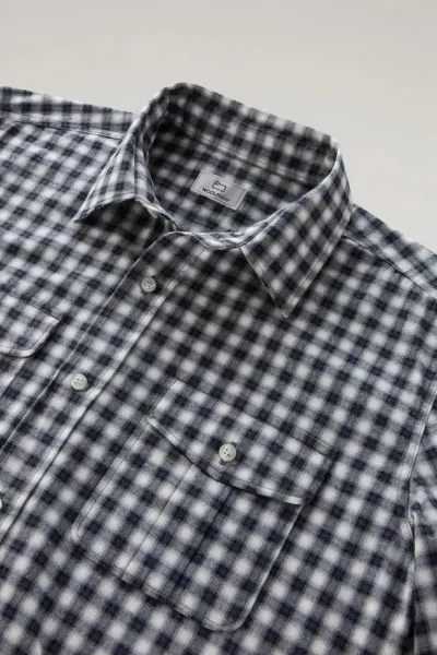 Košeľa Woolrich Light Check Shirt Micro Check Blue