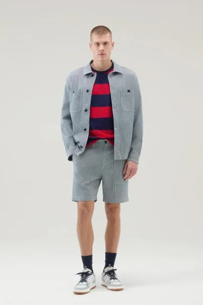 Tričko Woolrich Striped T-Shirt Red Stripe