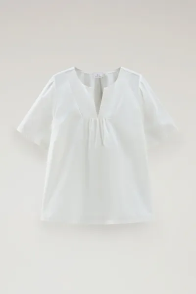 Blúzka Woolrich Poplin Blouse Plaster White