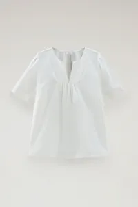 Blúzka Woolrich Poplin Blouse Plaster White