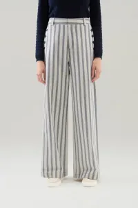 Nohavice Woolrich Marine Pant Melton Blue Stripe