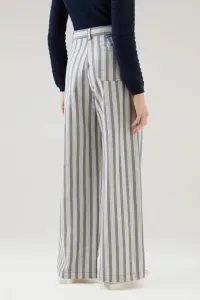 Nohavice Woolrich Marine Pant Melton Blue Stripe