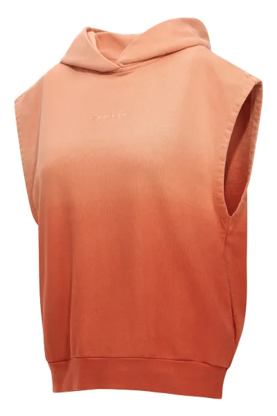 Mikina Woolrich Dip Dye Sleeveless Hoodie Coral Sand
