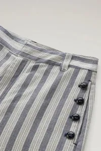 Nohavice Woolrich Marine Pant Melton Blue Stripe