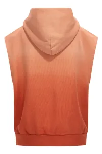 Mikina Woolrich Dip Dye Sleeveless Hoodie Coral Sand