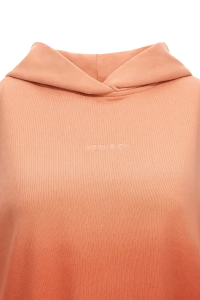 Mikina Woolrich Dip Dye Sleeveless Hoodie Coral Sand
