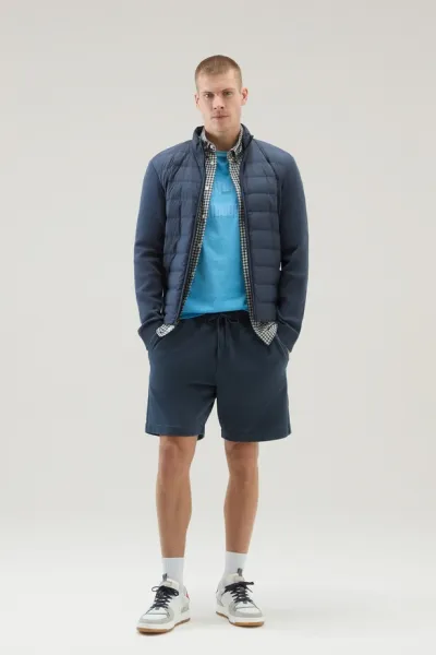 Tričko Woolrich Light Garment Dyed T-Shirt Alaskan Blue