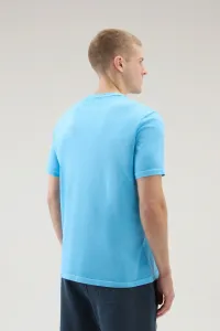 Tričko Woolrich Light Garment Dyed T-Shirt Alaskan Blue