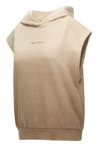 Mikina Woolrich Dip Dye Sleeveless Hoodie Light Oak
