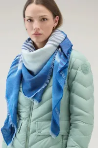 Šatka Woolrich Buffalo Tye Dye Scarf Twilight Blue Check