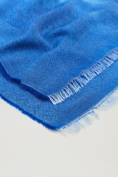 Šatka Woolrich Buffalo Tye Dye Scarf Twilight Blue Check