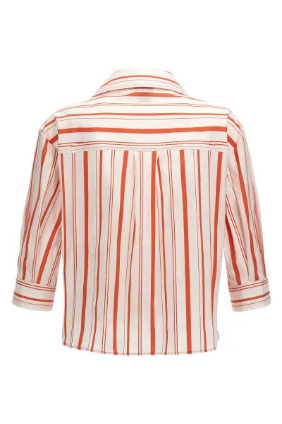 Blúzka Woolrich Stripe Poplin Blouse Plaster White Stripe