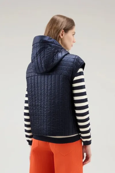 Vesta Woolrich Pertex Padded Vest Melton Blue