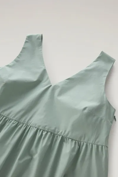 Šaty Woolrich Poplin Maxi Dress Sage