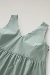 Šaty Woolrich Poplin Maxi Dress Sage