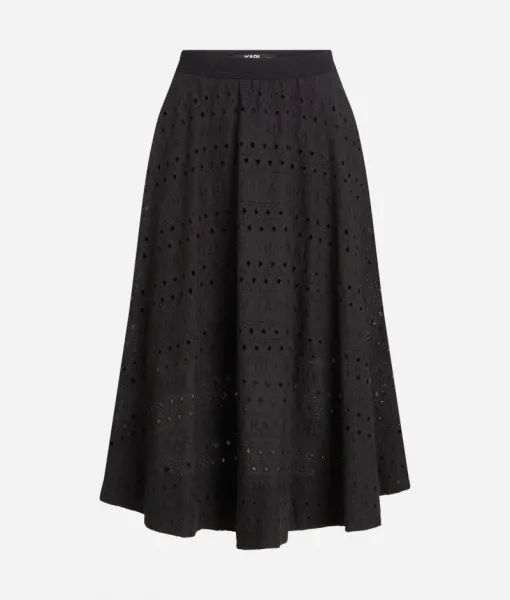 Sukňa Karl Lagerfeld Embroidery Skirt Black