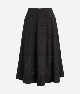 Sukňa Karl Lagerfeld Embroidery Skirt Black