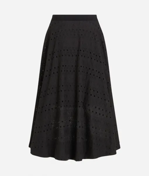 Sukňa Karl Lagerfeld Embroidery Skirt Black