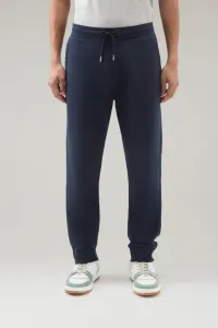 Tepláky Woolrich Logo Script Sweatpant Melton Blue