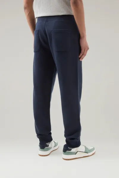Tepláky Woolrich Logo Script Sweatpant Melton Blue
