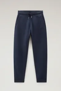 Tepláky Woolrich Logo Script Sweatpant Melton Blue