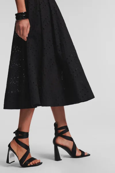 Sukňa Karl Lagerfeld Embroidery Skirt Black