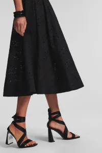 Sukňa Karl Lagerfeld Embroidery Skirt Black