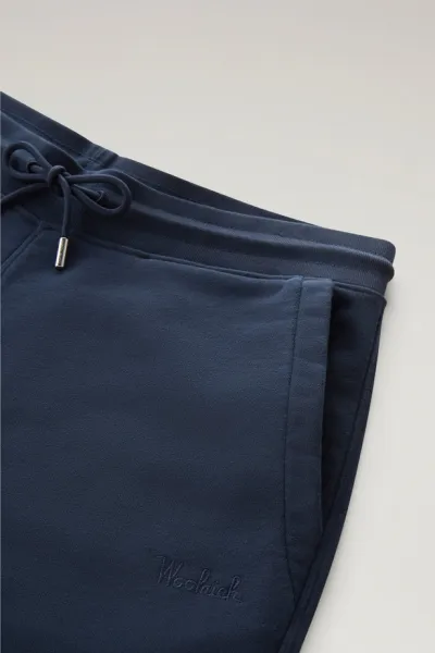 Tepláky Woolrich Logo Script Sweatpant Melton Blue
