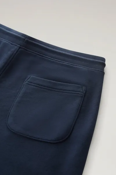 Tepláky Woolrich Logo Script Sweatpant Melton Blue