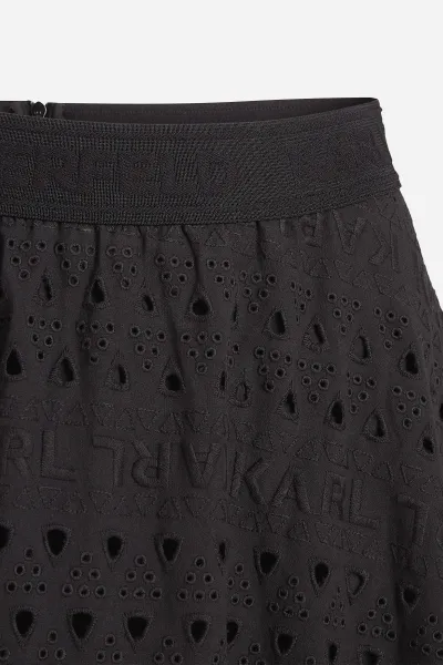 Sukňa Karl Lagerfeld Embroidery Skirt Black