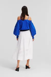 Sukňa Karl Lagerfeld Embroidery Skirt White