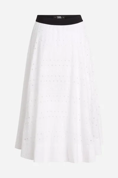 Sukňa Karl Lagerfeld Embroidery Skirt White