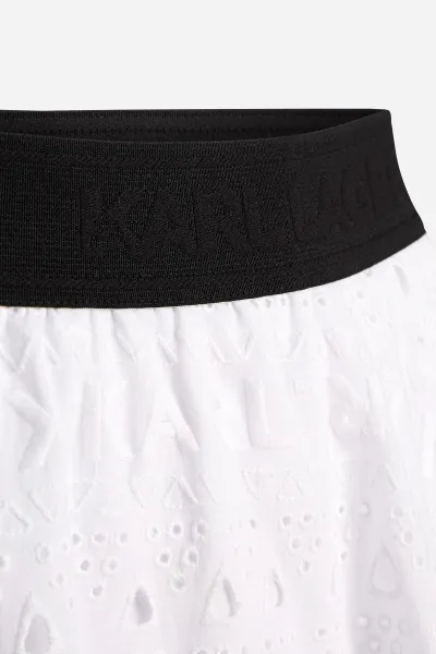 Sukňa Karl Lagerfeld Embroidery Skirt White