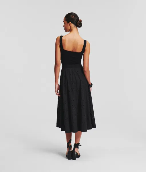 Sukňa Karl Lagerfeld Embroidery Skirt Black