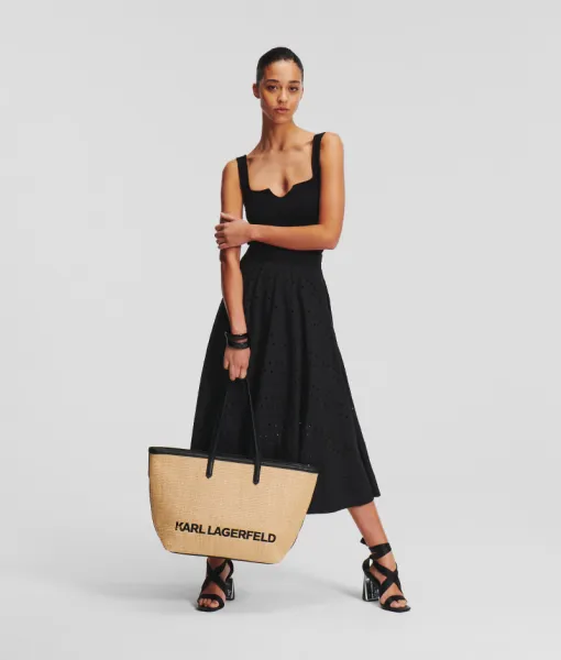 Sukňa Karl Lagerfeld Embroidery Skirt Black