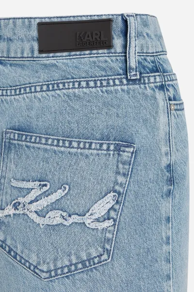 Sukňa Karl Lagerfeld Maxi Denim Skirt Light Blue Denim