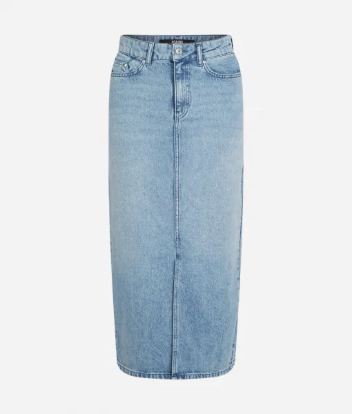 Sukňa Karl Lagerfeld Maxi Denim Skirt Light Blue Denim