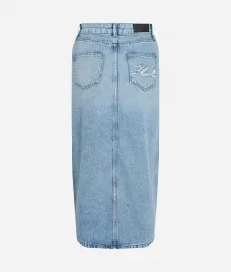 Sukňa Karl Lagerfeld Maxi Denim Skirt Light Blue Denim
