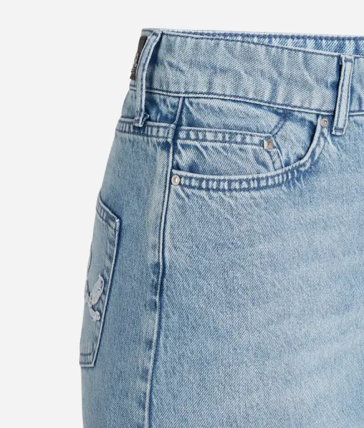 Sukňa Karl Lagerfeld Maxi Denim Skirt Light Blue Denim