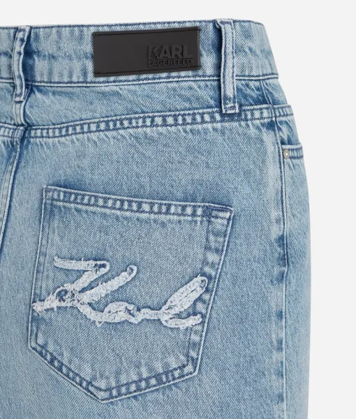 Sukňa Karl Lagerfeld Maxi Denim Skirt Light Blue Denim