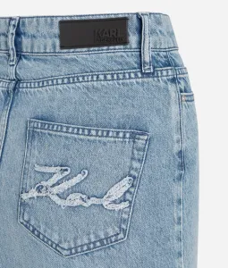 Sukňa Karl Lagerfeld Maxi Denim Skirt Light Blue Denim
