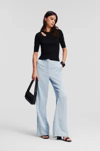 Sveter Karl Lagerfeld Cut Out Knit Top Black