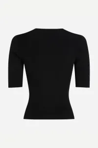 Sveter Karl Lagerfeld Cut Out Knit Top Black
