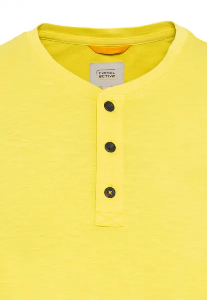 Tričko Camel Active Henley 1/2 Arm Lemon Grass
